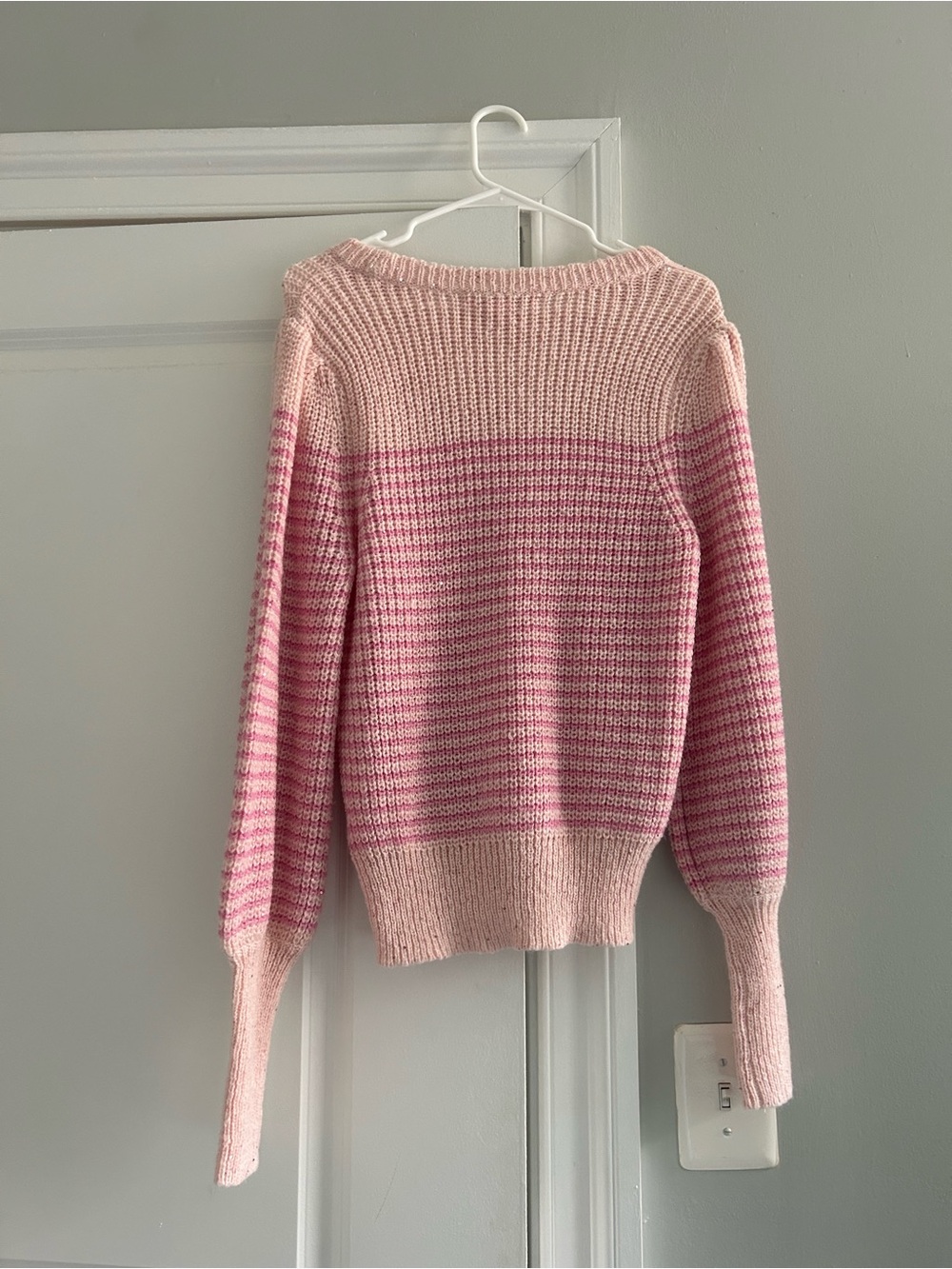 Lily Pulitzer Pink Finney Sweater with Sparkle Stripes and Jeweled Heart Accents - Picture 5 of 5